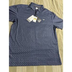 Callaway Opti-Dri Golf Polo Stretch Mens Medium Geometric Print NWT MSRP $80